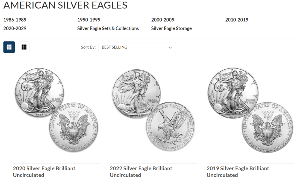 american silver eagles from iccoin